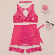 LSFA110GGQ1005 夏季新款女裝時尚網紗舒適修身情趣內衣帶鋼圈聚攏