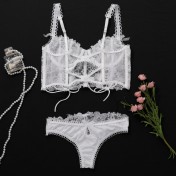 LSFA110GVD1024 新款刺繡花邊重工精致手工系帶蕾絲拼接兩件套