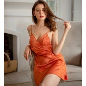 LCLN112100128 新款蕾絲睡衣女性感吊帶睡裙女春夏季薄款睡裙仿真絲吊帶裙