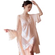 LCLN112100134 春夏季性感吊帶睡裙薄款絲綢睡衣女夏居家絲質睡裙四季可穿