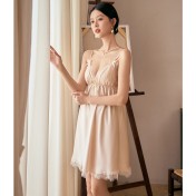 LCLN112100146 新款帶胸墊女士性感吊帶睡裙女春夏睡衣薄款絲綢透氣睡裙女