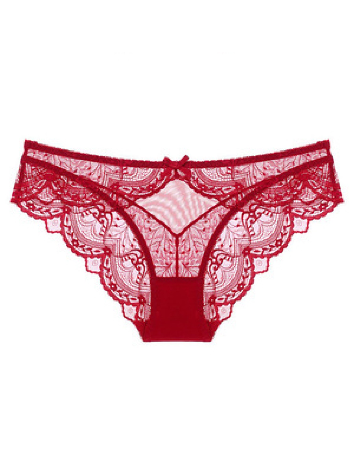 WLMZ113100034 法式性感情趣內褲超薄透氣網紗透明蕾絲內褲女士提臀低腰內褲