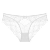 WLMZ113100034 法式性感情趣內褲超薄透氣網紗透明蕾絲內褲女士提臀低腰內褲