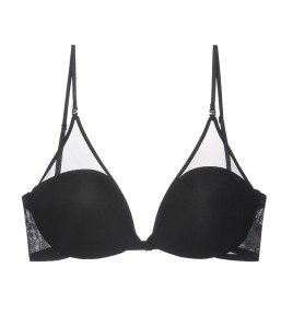 WLMZ113100069 French sexy underwear for women without rims, small breasts, large push-up bra, U-shaped mesh halter neck, beautiful back underwear Bra