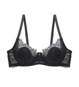 WLMZ113100108 Sexy underwear for women, French thin, transparent lace bra, big breasts, anti-sagging, large size underwear