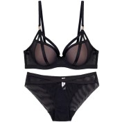 WLMZ113100114 性感內衣小胸顯大聚攏收副乳文胸本命年紅色大碼內衣套裝