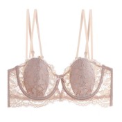 WLMZ113100137 法式大胸顯小內衣女薄款軟鋼圈半杯文胸大胸顯小防下垂文胸胸罩