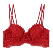 WLMZ113100137 法式大胸顯小內衣女薄款軟鋼圈半杯文胸大胸顯小防下垂文胸胸罩