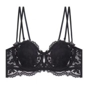 WLMZ113100137 法式大胸顯小內衣女薄款軟鋼圈半杯文胸大胸顯小防下垂文胸胸罩