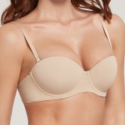 WLMZ113100140 性感無痕內衣女夏季半杯小胸顯大聚攏內衣無肩帶大碼內衣