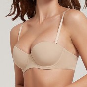 WLMZ113100140 性感無痕內衣女夏季半杯小胸顯大聚攏內衣無肩帶大碼內衣
