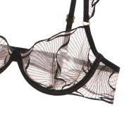 WLMZ113100141 法式內衣女性感超薄純欲刺繡蕾絲內衣大胸顯小防下垂大碼文胸套裝