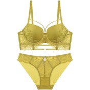 WLMZ113100145 法式性感內衣小胸顯大聚攏收副乳文胸本命年紅色蕾絲內衣套裝