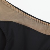 WLMZ113100150 法式性感內褲光面拼網紗超薄透氣無痕內褲提臀低腰三角內褲底褲