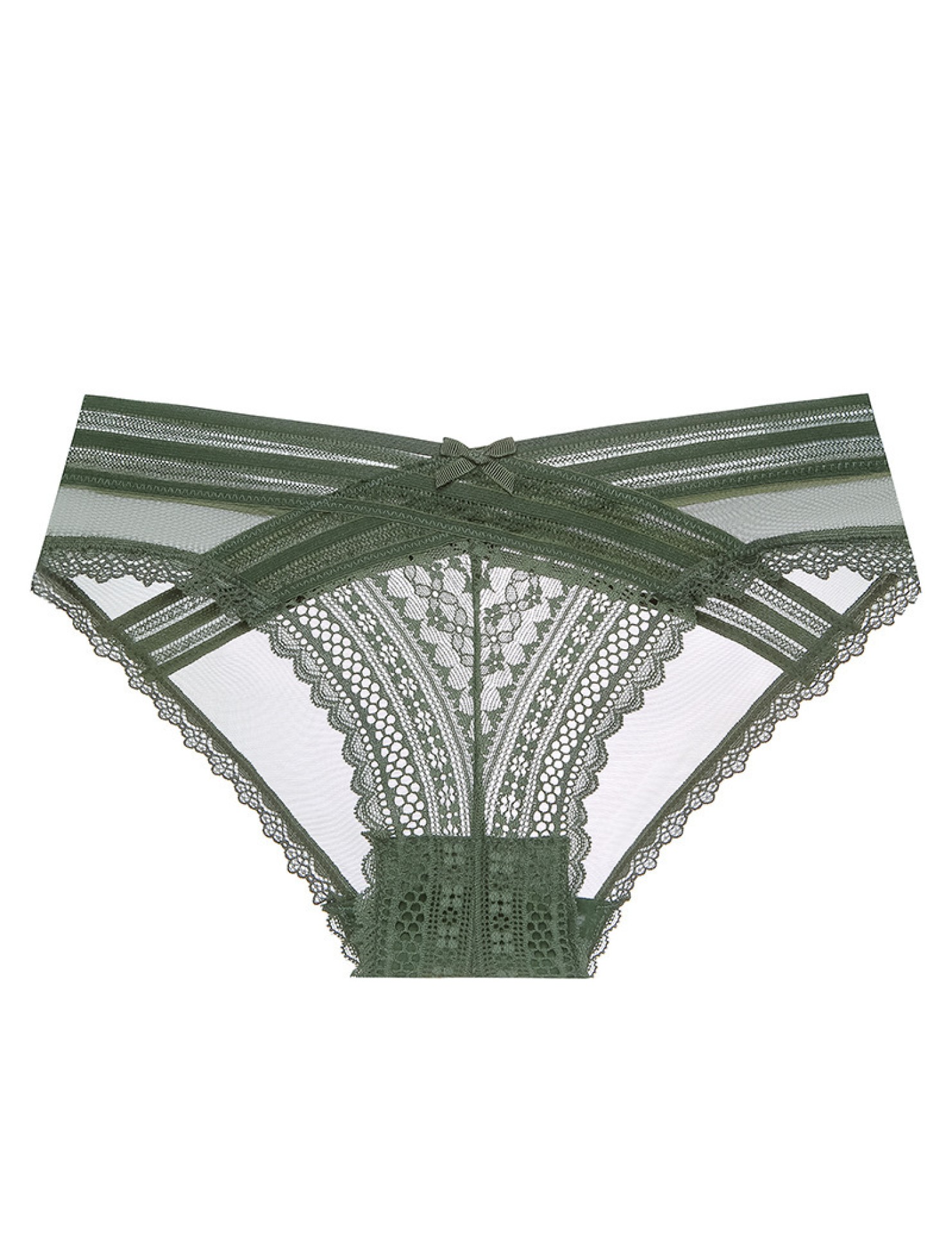 WLMZ113100154 法式性感女士內褲薄款舒適透氣蕾絲內褲純棉底檔提臀低腰三角內褲