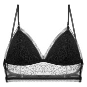 WLMZ113100160 法式性感蕾絲內衣夏季薄款U型大露背美背內衣三角杯無鋼圈文胸罩