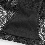 WLMZ113100175 性感蕾絲內褲法式薄款透視網紗大碼內褲純棉襠部透氣低腰內褲