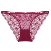 WLMZ113100175 性感蕾絲內褲法式薄款透視網紗大碼內褲純棉襠部透氣低腰內褲