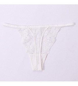 WLMZ113100225 性感誘惑情趣T褲立體繡花蕾絲丁字褲親膚透氣大碼性感內褲