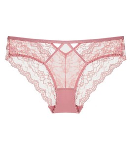 WLMZ113100233 性感內褲女法式純欲超薄透氣蕾絲內褲純棉底襠提臀低腰三角褲