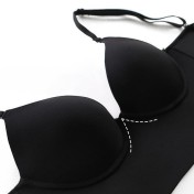 WLMZ113100235 法式大露背美背文胸大U性感光面無痕內衣軟鋼圈大胸顯小文胸罩