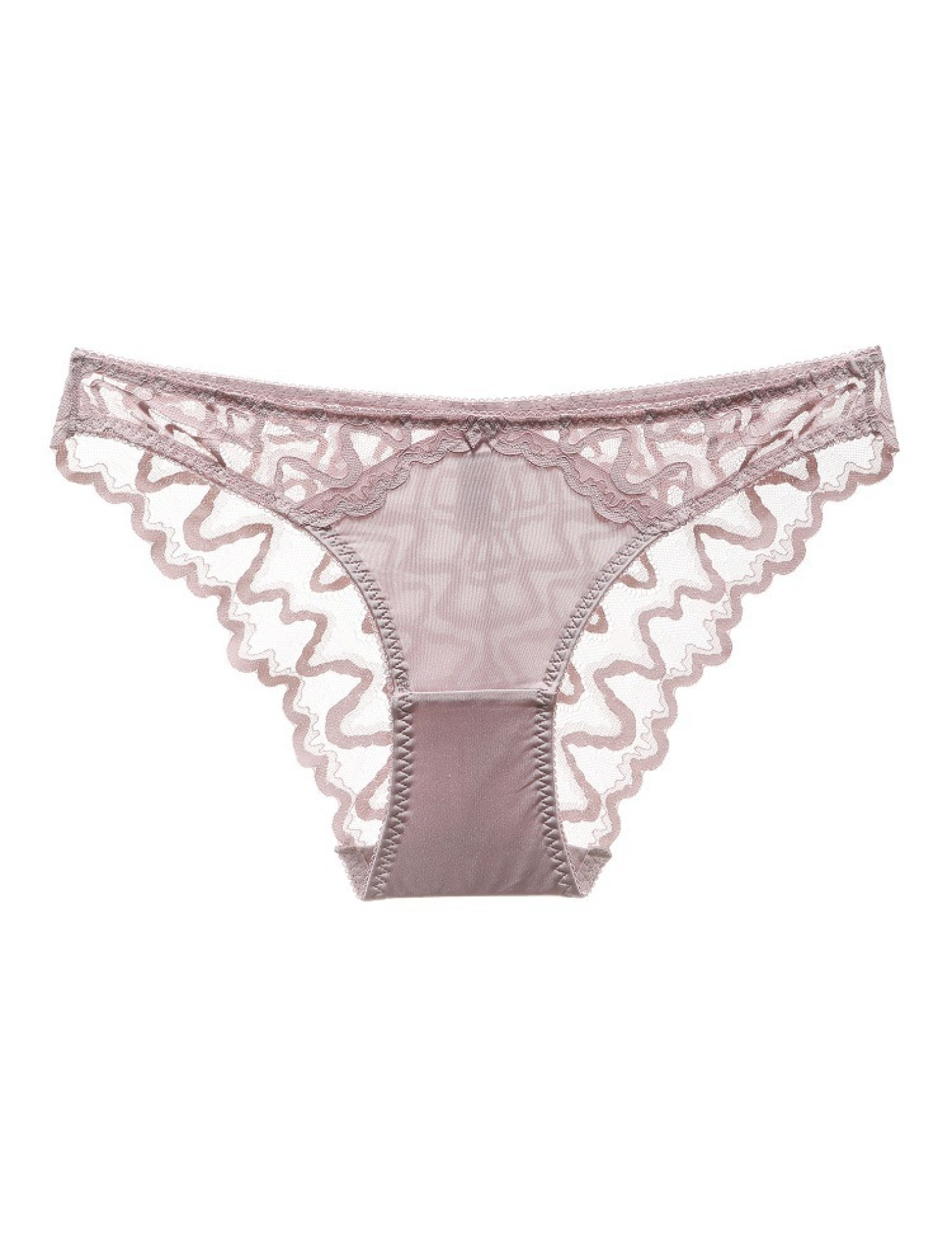 WLMZ113100256 法式性感女士內褲輕奢蕾絲邊內褲包臀無痕舒適透氣低腰三角褲底褲