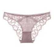 WLMZ113100256 法式性感女士內褲輕奢蕾絲邊內褲包臀無痕舒適透氣低腰三角褲底褲