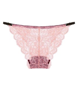 WLMZ113100319 性感蕾絲內褲法式超薄透明大碼內褲純棉襠部提臀低腰三角內褲