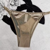 WLMZ113100361 性感情趣內褲薄款絲絨接拼網紗內褲T褲純棉襠部低腰三角褲