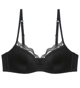 WLMZ113100369 夏季性感內衣法式薄款純欲光面蕾絲內衣軟鋼圈大胸顯小大碼文胸罩