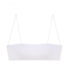 WLMZ113100378 法式內衣女光面無痕一字圍無鋼圈文胸罩超細肩帶美背少女內衣抹胸