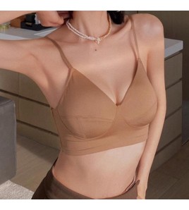 WLMZ113100403 法式性感美背內衣薄款舒適透氣無鋼圈文胸裹胸交叉帶背心式文胸罩