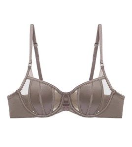 WLMZ113100415 夏季性感大胸顯小胸內衣女薄款夏季法式半杯聚攏前扣兔耳朵文胸罩