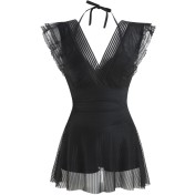 LFWN121100001 2025新款韓國女式泳衣高級感高端連體溫泉泳衣保守遮肚顯瘦泳裝女