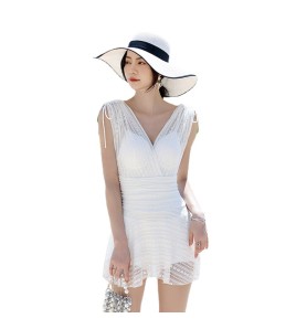 LFWN121100009 泳衣2025新款遮肚顯瘦連體裙式泳衣女性感泡溫泉泳裝