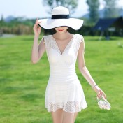 LFWN121100009 泳衣2025新款遮肚顯瘦連體裙式泳衣女性感泡溫泉泳裝