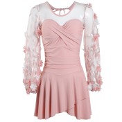 LFWN121100015 2025新款泳衣女韓版修身顯瘦連體裙式泳衣鋼托聚攏性感露背游泳裝