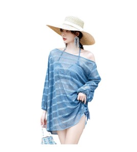 LFWN121100135 泳衣女2025新款分體泳衣三件套小聚鋼托聚攏性感比基尼溫泉游泳裝
