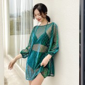 LFWN121100142 新款泳衣女夏季分體泳衣女三件套小胸鋼托聚攏性感比基尼泳裝