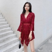 LFWN121100146 2025新款分體泳衣女三件套韓版遮肚保守性感游泳衣女沙灘度假泳裝