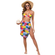 LYXN120100101 2026新款色彩泳裝三件套時尚女士游泳衣比基尼