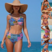 LYXN120100117 2026年泳衣新款分體比基尼民族風情女士泳裝游泳衣bikini