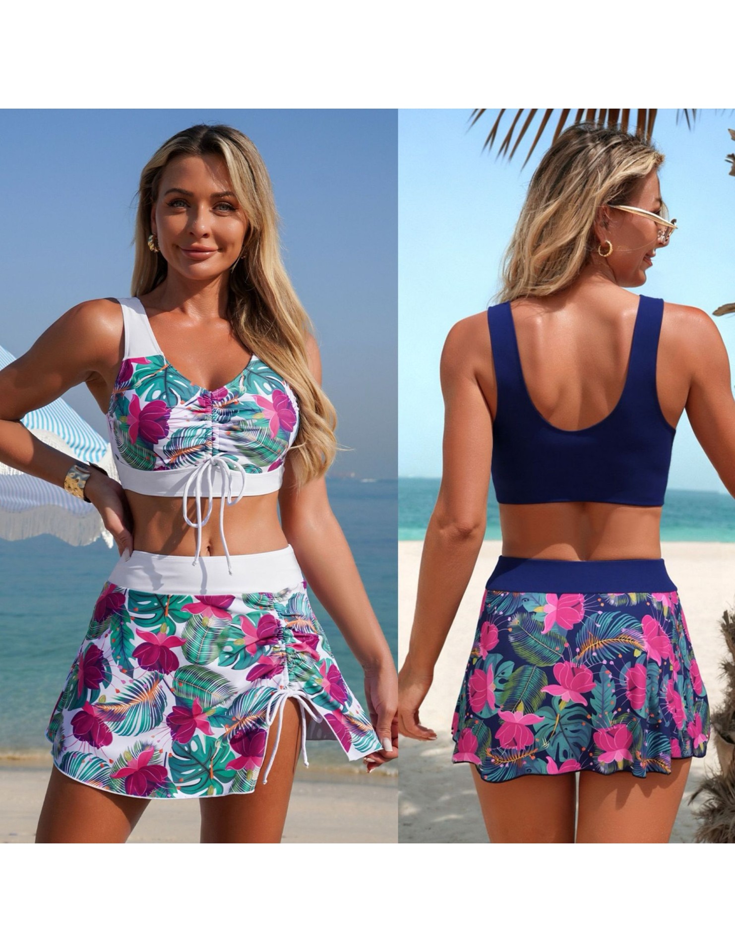 LYXN120100121 2026年新款分體泳衣性感比基尼女士泳裝三件套游泳衣