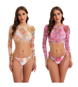 LYXN120100127 2026年新款分體辣妹性感比基尼泳衣女士泳裝三件套游泳衣