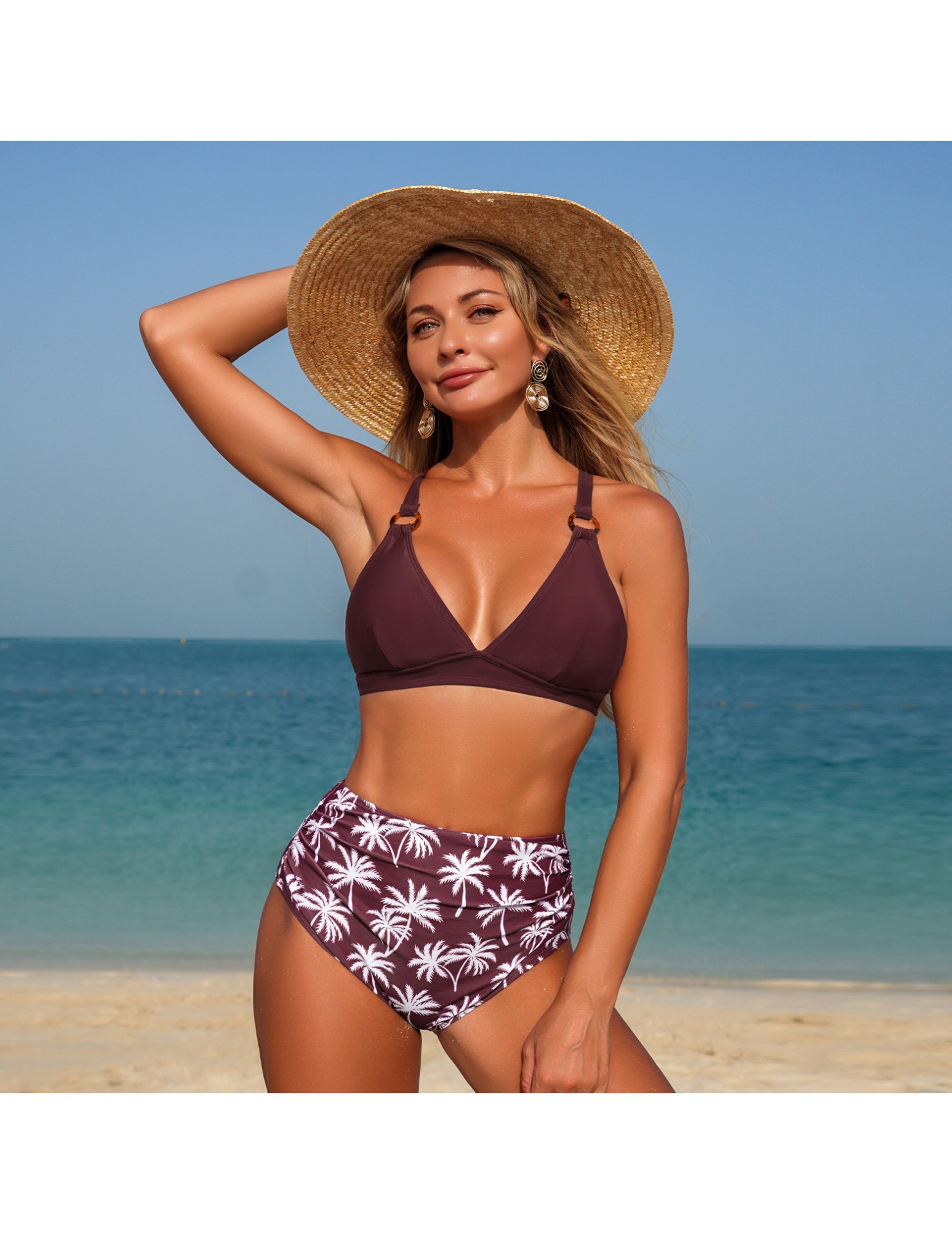 LYXN120100143 2026新款比基尼性感泳衣吊帶露背清新bikini分體女士泳裝