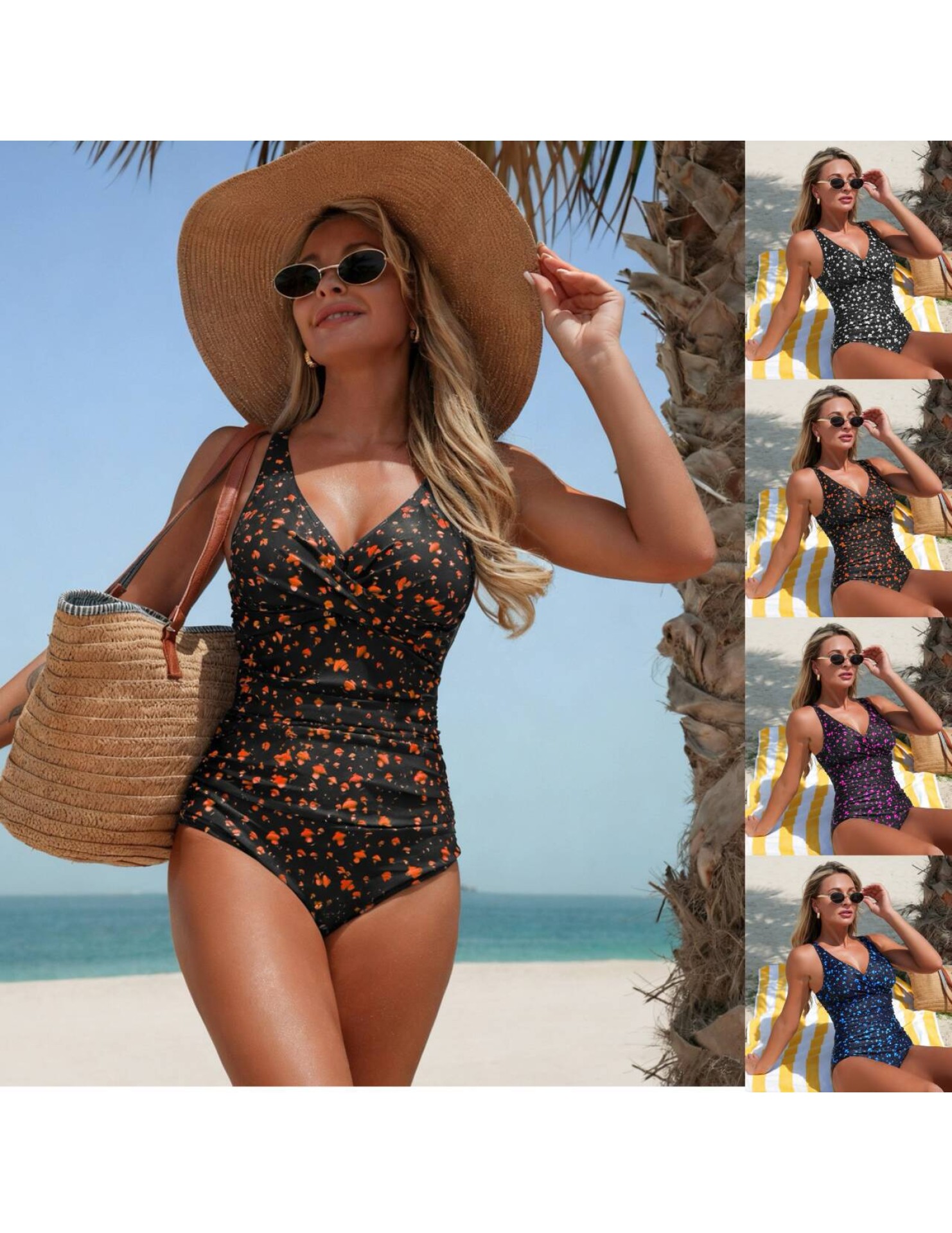 LYXN120100151 2026年新款泳衣印花比基尼時尚連體女士泳裝游泳衣bikini