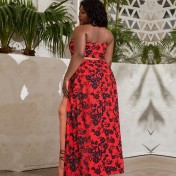 LYXN120100152 2026新款大碼肥婆印花三件套比基尼女士泳裝泳衣