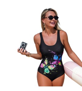 LYXN120100154 2026新款女士泳衣時尚印花性感連體泳裝游泳衣比基尼