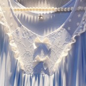 PRDN121100077 長袖網紗睡裙女春甜美宮廷風氣質蕾絲公主睡衣寬松可外穿家居服秋