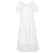 PRDN121100088 短袖網紗睡裙女夏甜美宮廷風睡衣寬松大碼蕾絲公主可外穿家居服秋